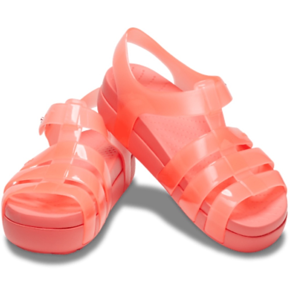 CROCS SPLASH GLOSSY FISHERMAN SANDALS Neon Watermelon